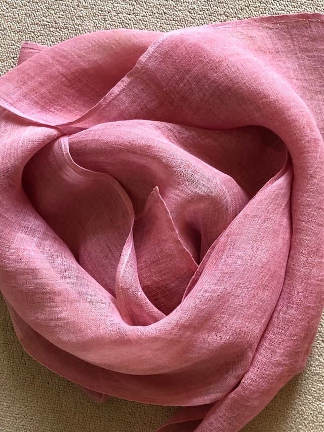 #264ヘンプ大判ショール草木染め